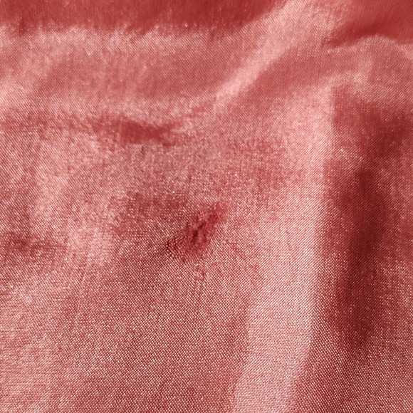 Amos Handcrafted For You Scarf Peach Colored Silk Scarf with Beads - Imperfect - Picture 12 of 16